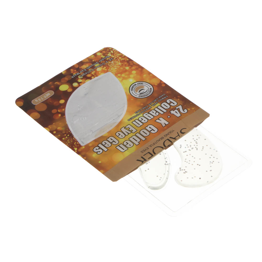 Патчи для глаз подтягивающие с коллагеном и 24К золотом тм Sadoer, 1 пара х 7,5гр, арт.№ 022-212