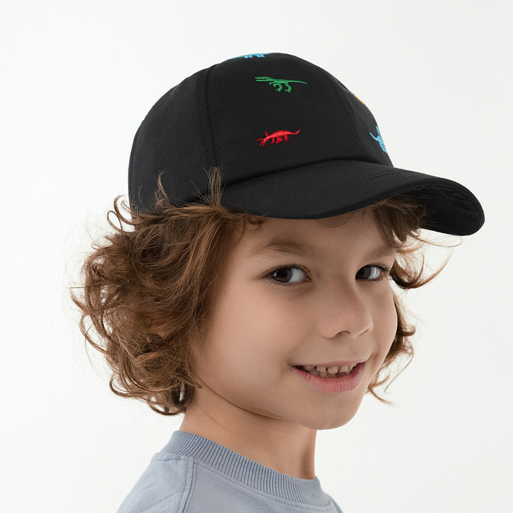 GALANTE Кепка детская, р.52, 30% хлопок, 70% полиэстер, черный, ВЛ25-02, #1, арт.№ 314-901