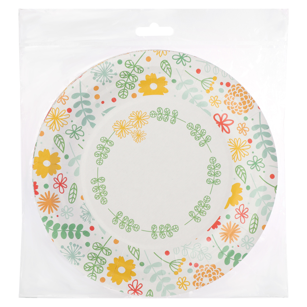 Набор бумажных тарелок Лимоны, Желтые цветы, 6 шт в асс, арт.№ 530-380