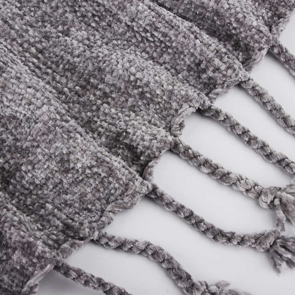 PROVANCE Плед синель 130Х170см, 100%  полиэстер, серый MP, арт.№ 486-105