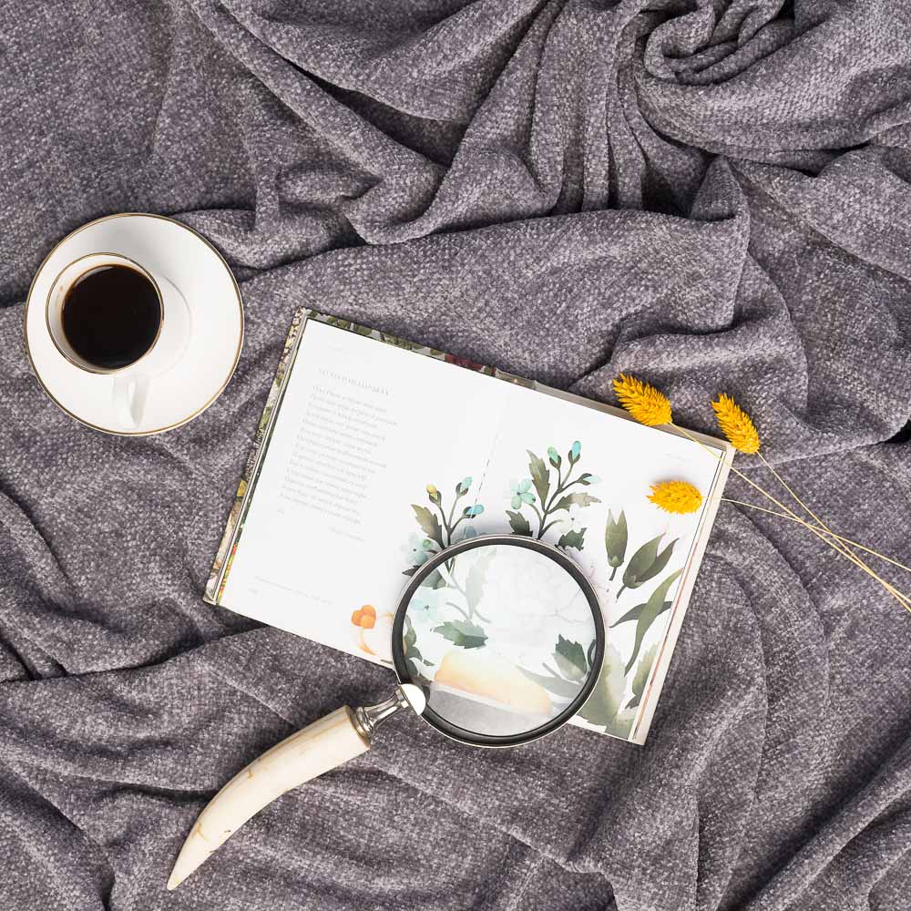 PROVANCE Плед синель 130Х170см, 100%  полиэстер, серый MP, арт.№ 486-105