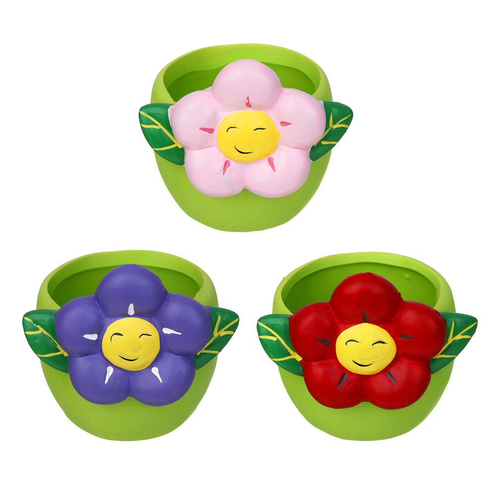 INBLOOM Кашпо Цветок 9х8см, керамика, арт.№ 164-362