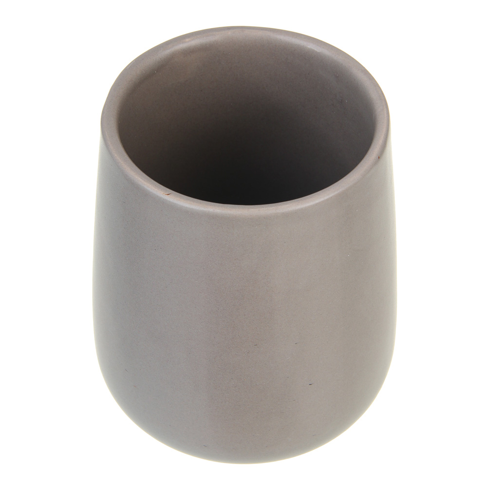 VETTA Стакан для ванной комнаты, 400 мл, 10,4x9x9 см, керамика, "Космос", мокко, арт.№ 478-258