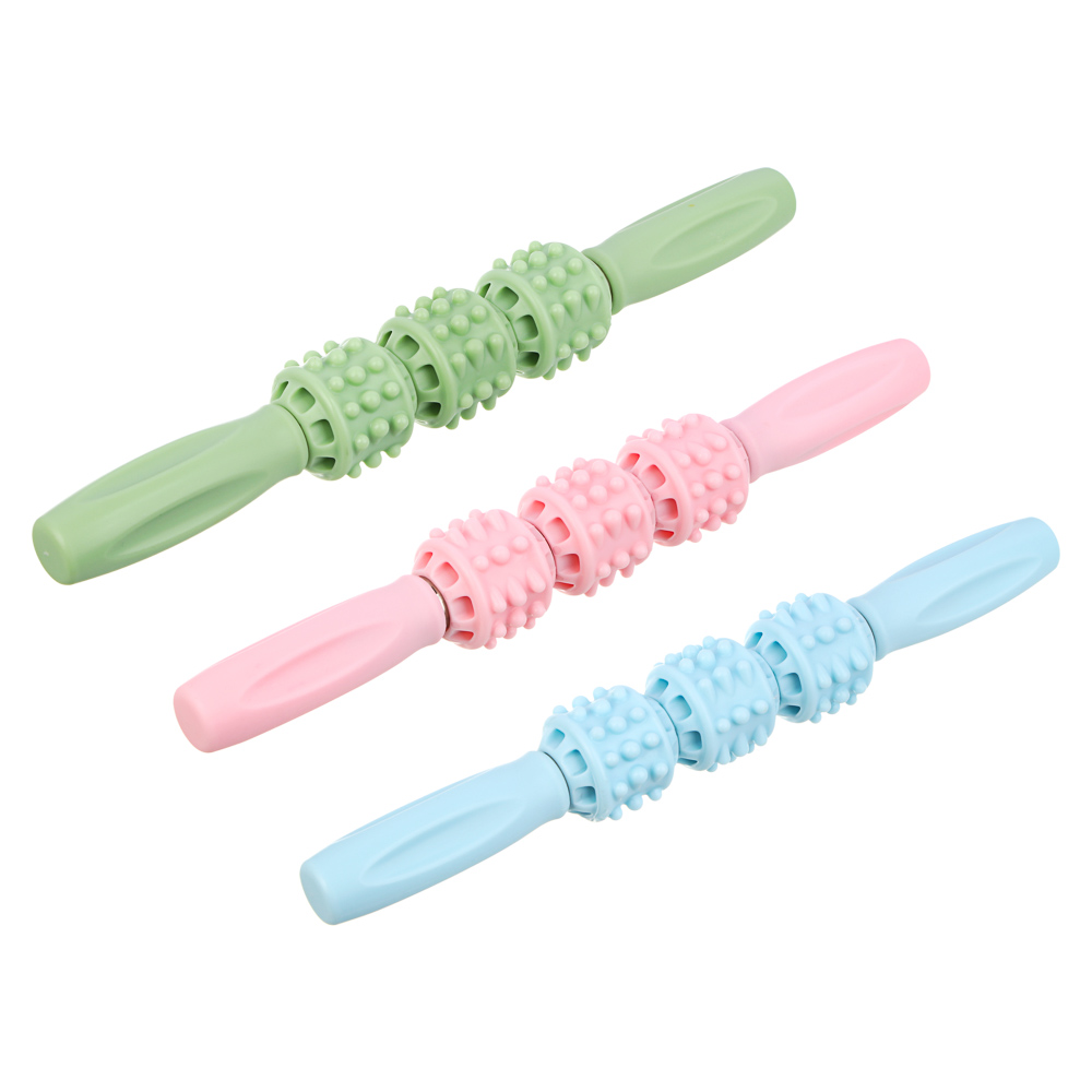 Массажер скалка для тела тм BY SPORT, 30х5см, PP, нерж.сталь, 3 цвета, арт.№ 192-138