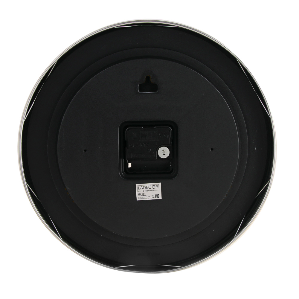 LADECOR CHRONO Часы настенные круглые, металл, d30 см, 1xAA, цвет белый, арт.06-33, арт.№ 581-321