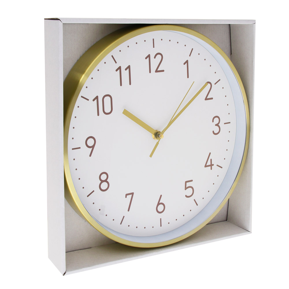 LADECOR CHRONO Часы настенные круглые, металл, d30 см, 1xAA, цвет белый, арт.06-33, арт.№ 581-321