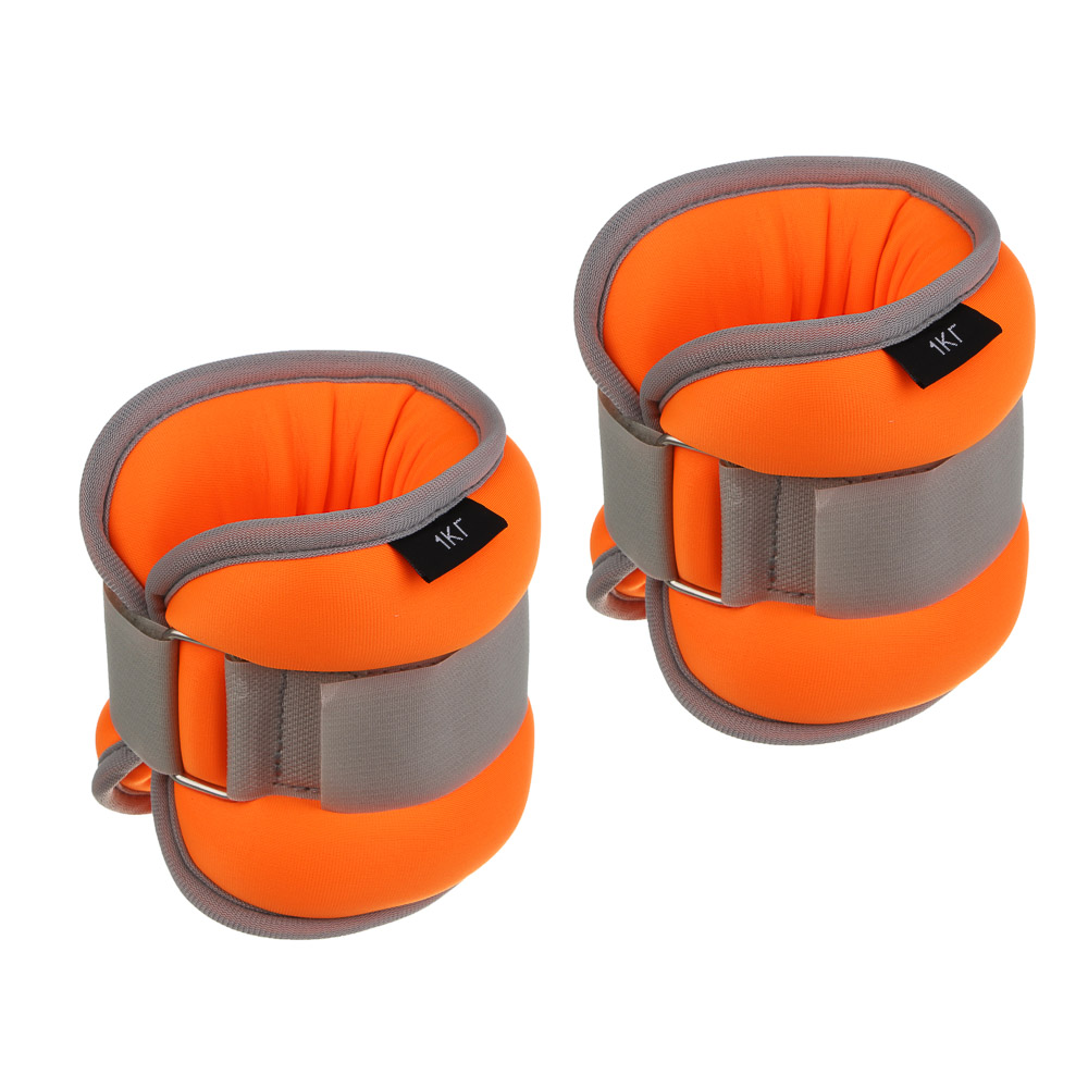 Утяжелители для ног и рук, 2шт по 1,0кг тм BY SPORT, 31x12см, неопрен, металлическая стружка, арт.№ 155-003