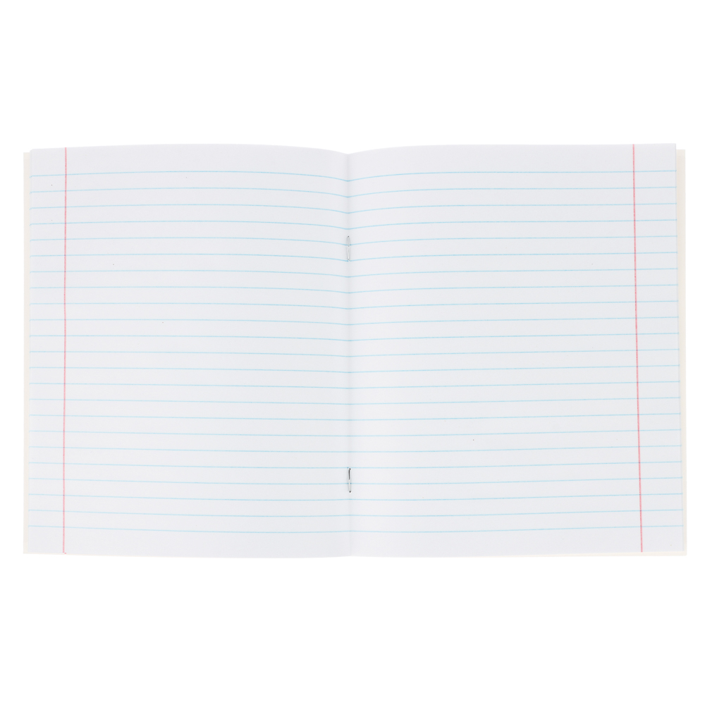 Тетрадь школьная 18 листов в линейку ClipStudio, БЕЛЫЕ ЛИСТЫ, скрепка, обл. пластик, арт.№ 579-034