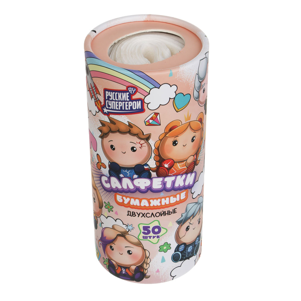 BY Русские Супергерои Салфетки 2 слоя, 50л, 13x18см, арт.№ 912-029