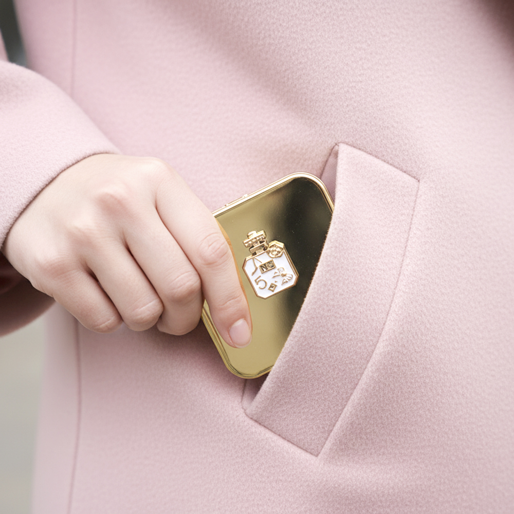 ЮНИLOOK Мирикл Зеркало карманное складное, зум х1, х2, пластик АБС, стекло, 6,3x6,3см, 3 цвета, арт.№ 301-272