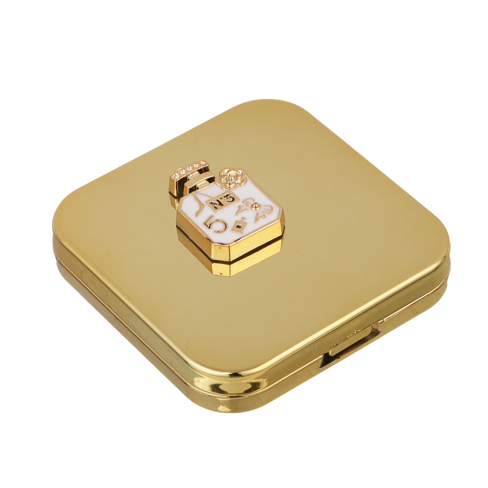 ЮНИLOOK Мирикл Зеркало карманное складное, зум х1, х2, пластик АБС, стекло, 6,3x6,3см, 3 цвета, арт.№ 301-272