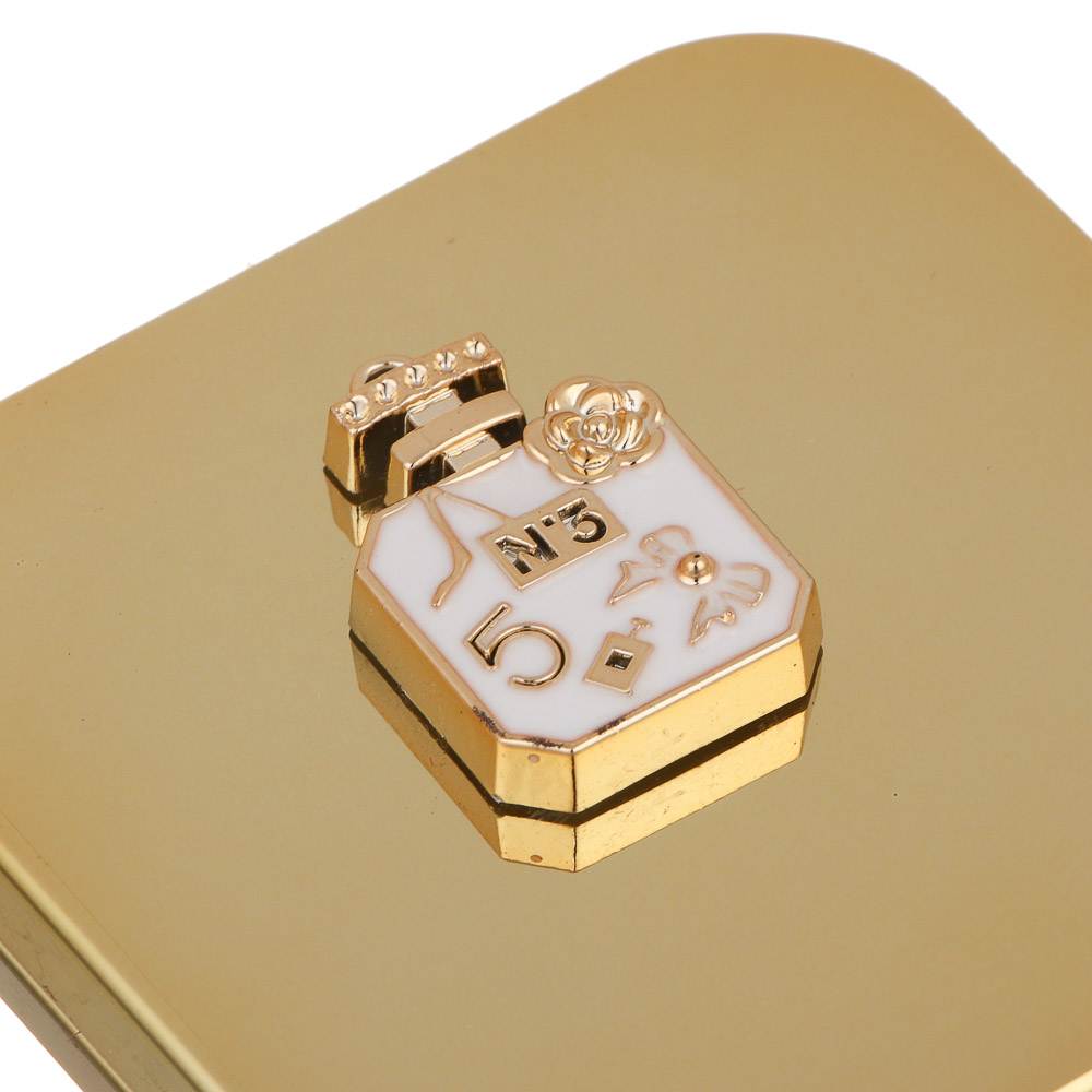 ЮНИLOOK Мирикл Зеркало карманное складное, зум х1, х2, пластик АБС, стекло, 6,3x6,3см, 3 цвета, арт.№ 301-272