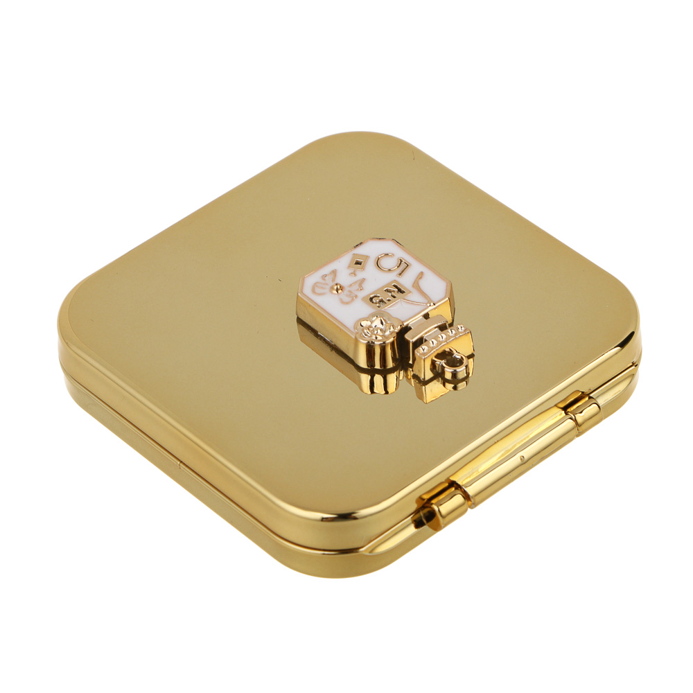 ЮНИLOOK Мирикл Зеркало карманное складное, зум х1, х2, пластик АБС, стекло, 6,3x6,3см, 3 цвета, арт.№ 301-272