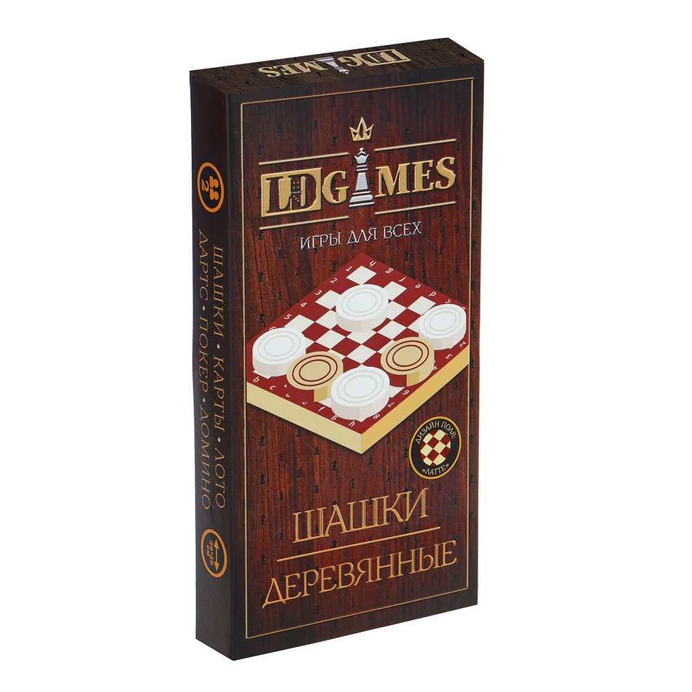 LDGames Настольная игра, шашки, дерево, пластик, 29х29см арт. 539-015  купить в г. Екатеринбург - MPR-SHOP.RU