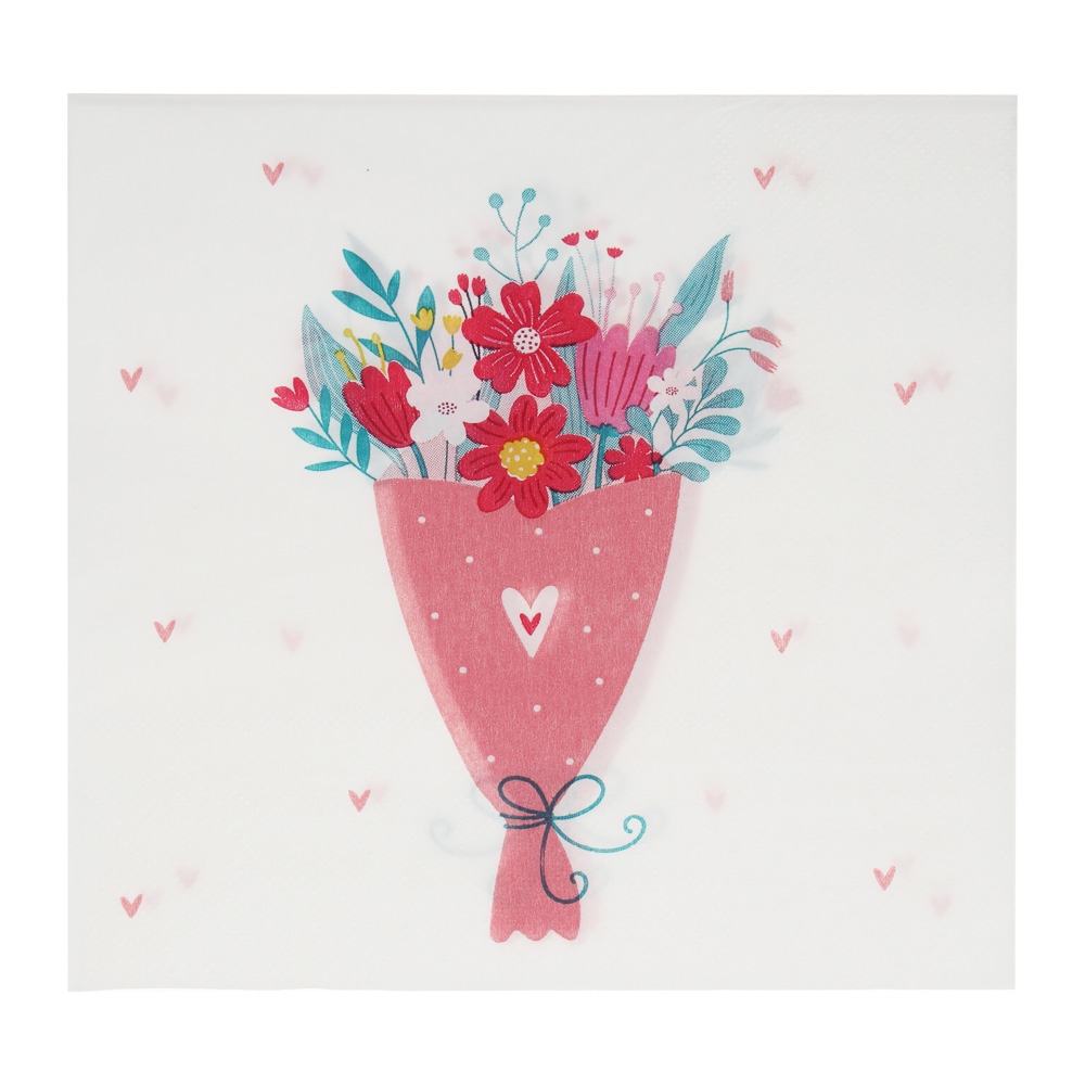 Набор салфеток бумажных "Букет", 33x33 см, 12 шт, арт.№ 530-463