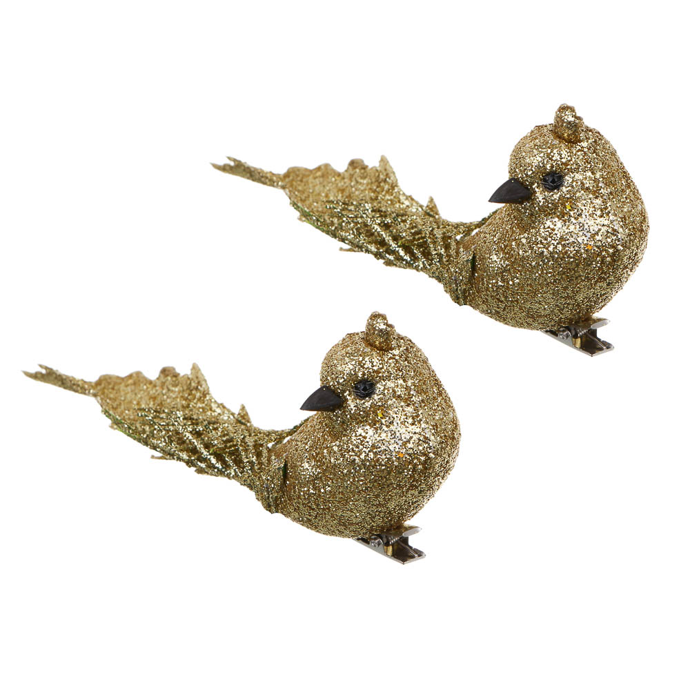 СНОУ БУМ Птицы на прищепке 2 шт, 3,5x13 см, пластик, 26-430, арт.№ 397-380