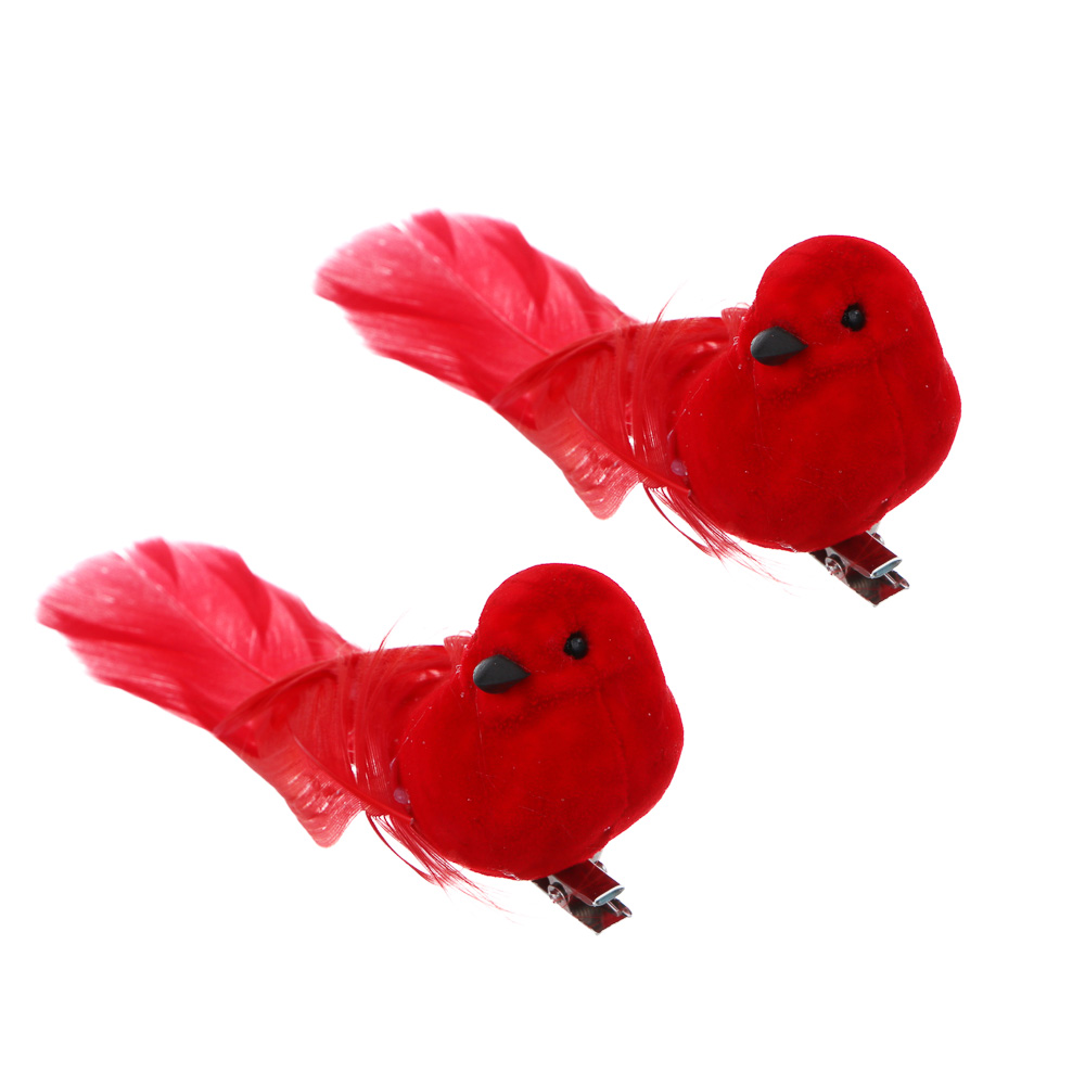 СНОУ БУМ Птицы на прищепке 2 шт, 3,5x13 см, пластик, 26-431, арт.№ 397-381