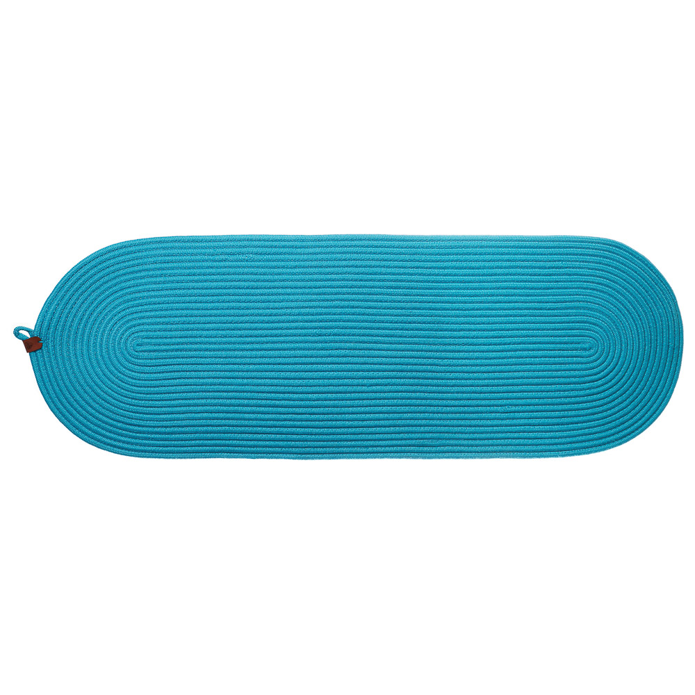 BY COLLECTION Карибы Дорожка декоративная плетеная 35х100см, 100% полиэстер, бирюзовый, арт.№ 496-021