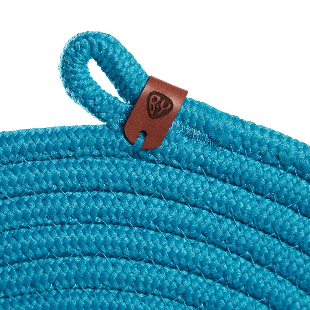 BY COLLECTION Карибы Подставка декоративная, d33см, 100% полиэстер, бирюзовый, арт.№ 496-023