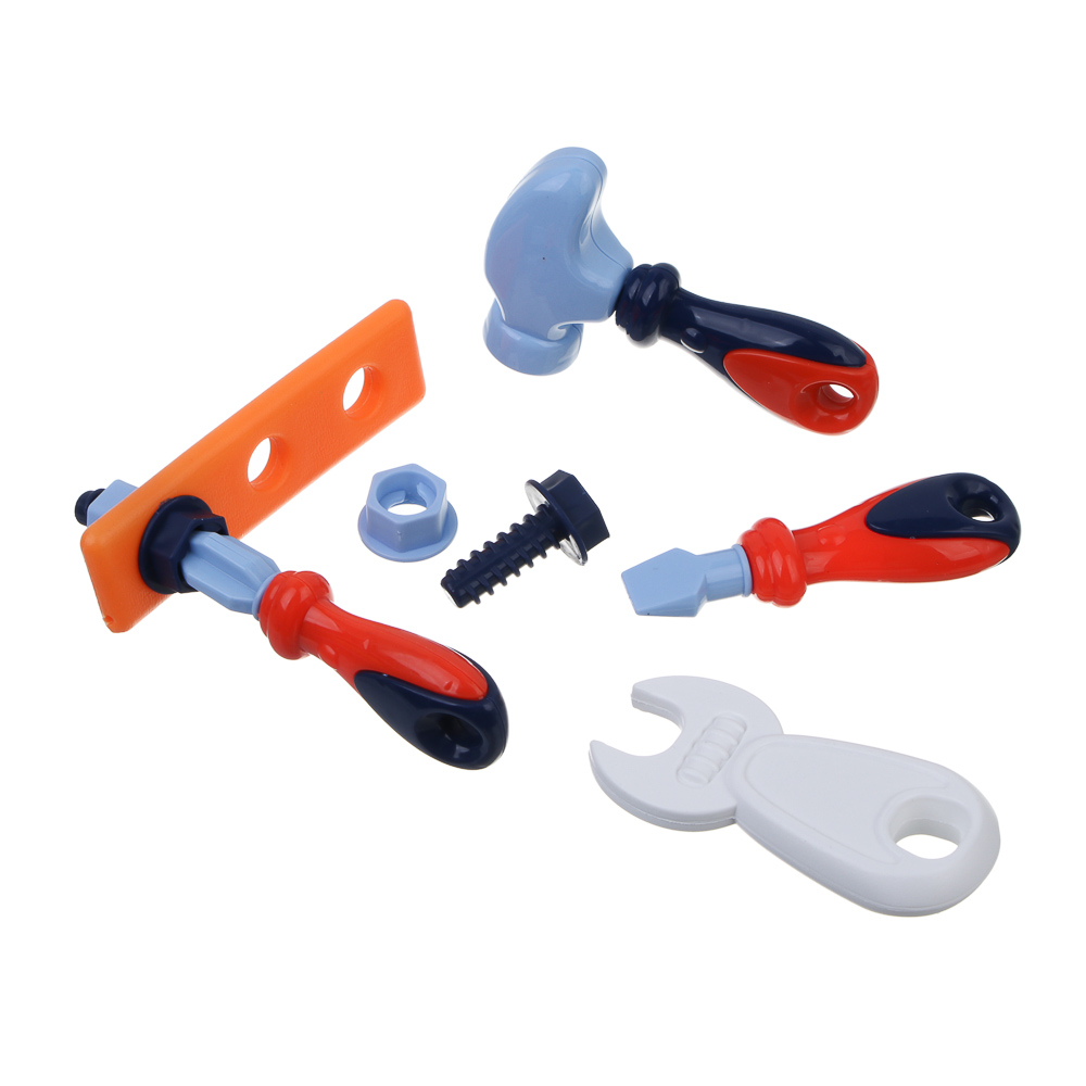 ИГРОЛЕНД Набор инструментов в чемоданчике, 12 предметов, ABS, 21,2х20х5 см, арт.№ 276-179