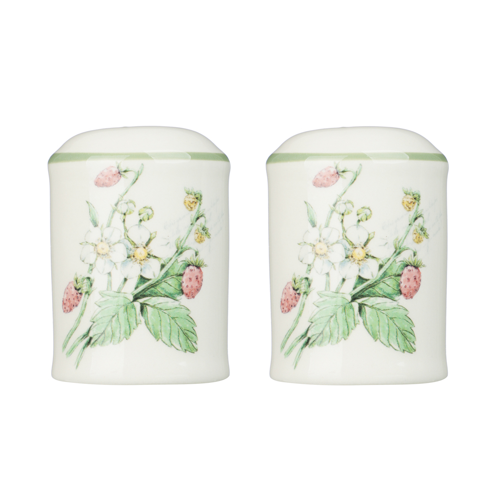 MILLIMI Земляника Набор для соли и перца на подставке, 11,5х6,5х7см, керамика, арт.№ 824-198