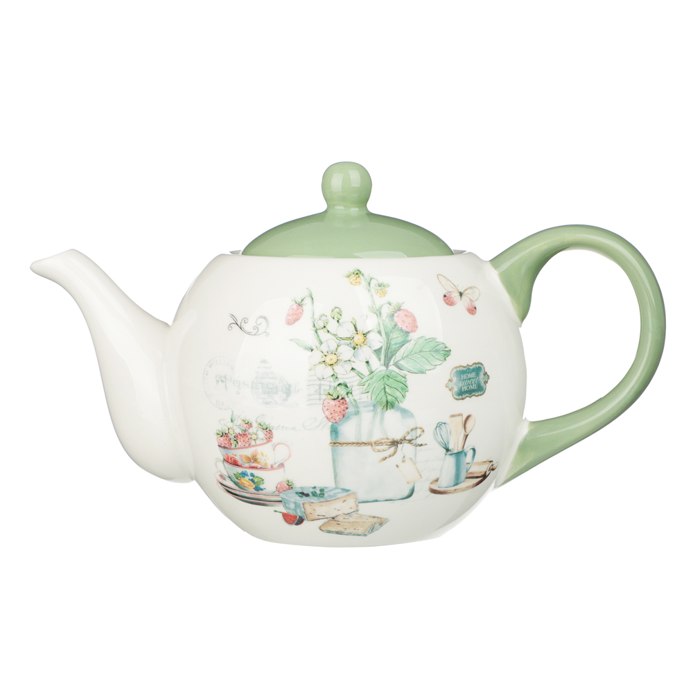 MILLIMI Земляника Чайник, 900мл, керамика — купить в МПР MILLIMI Земляника Чайник, 900мл, керамика, арт.№ 824-201