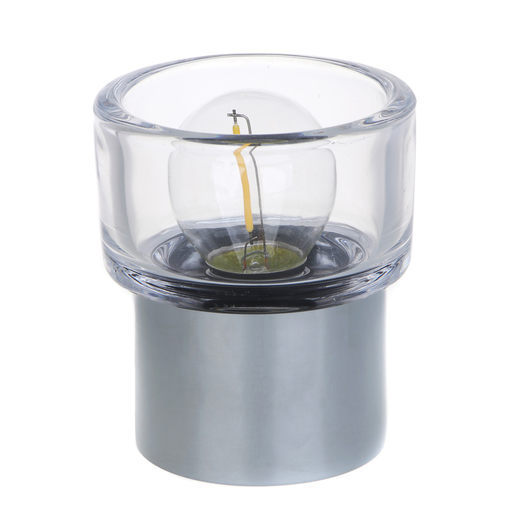 Светильник LED, 8х8х6 см, металл, стекло, 2xААА, арт.№ 695-052