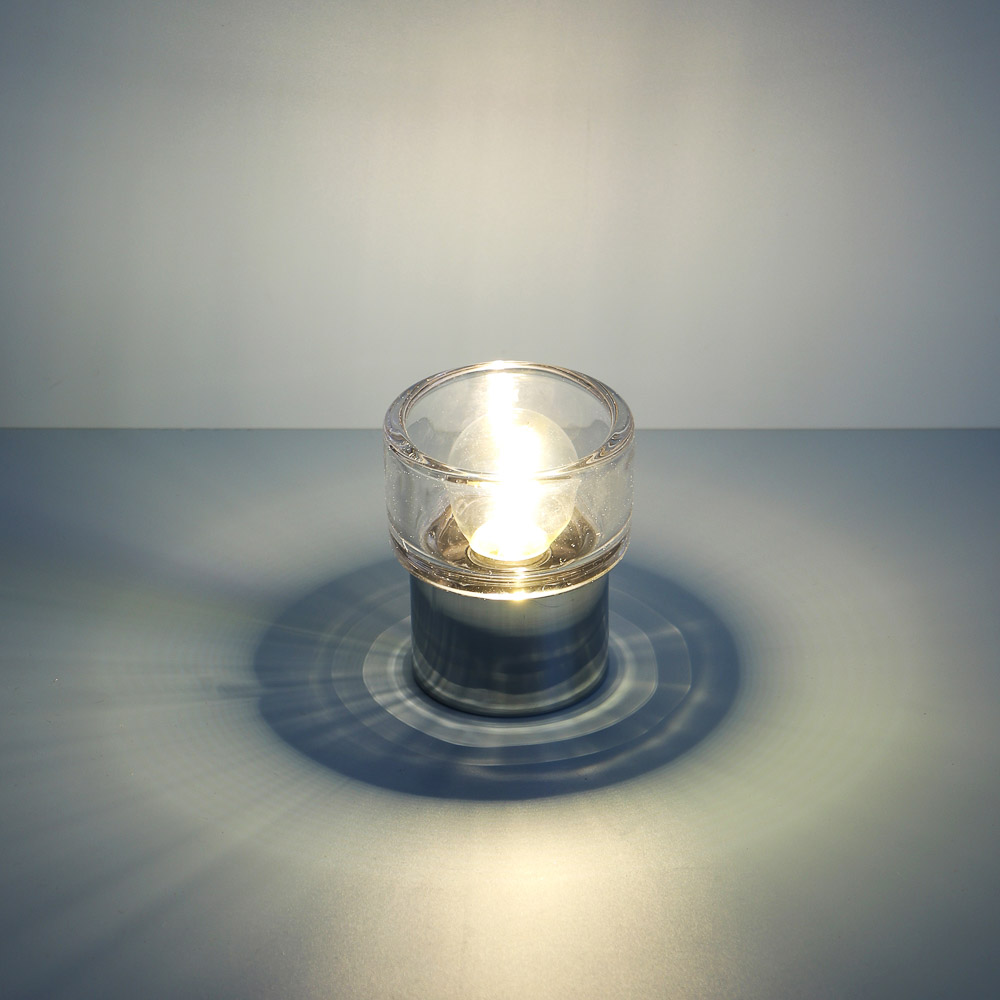 Светильник LED, 8х8х6 см, металл, стекло, 2xААА, арт.№ 695-052