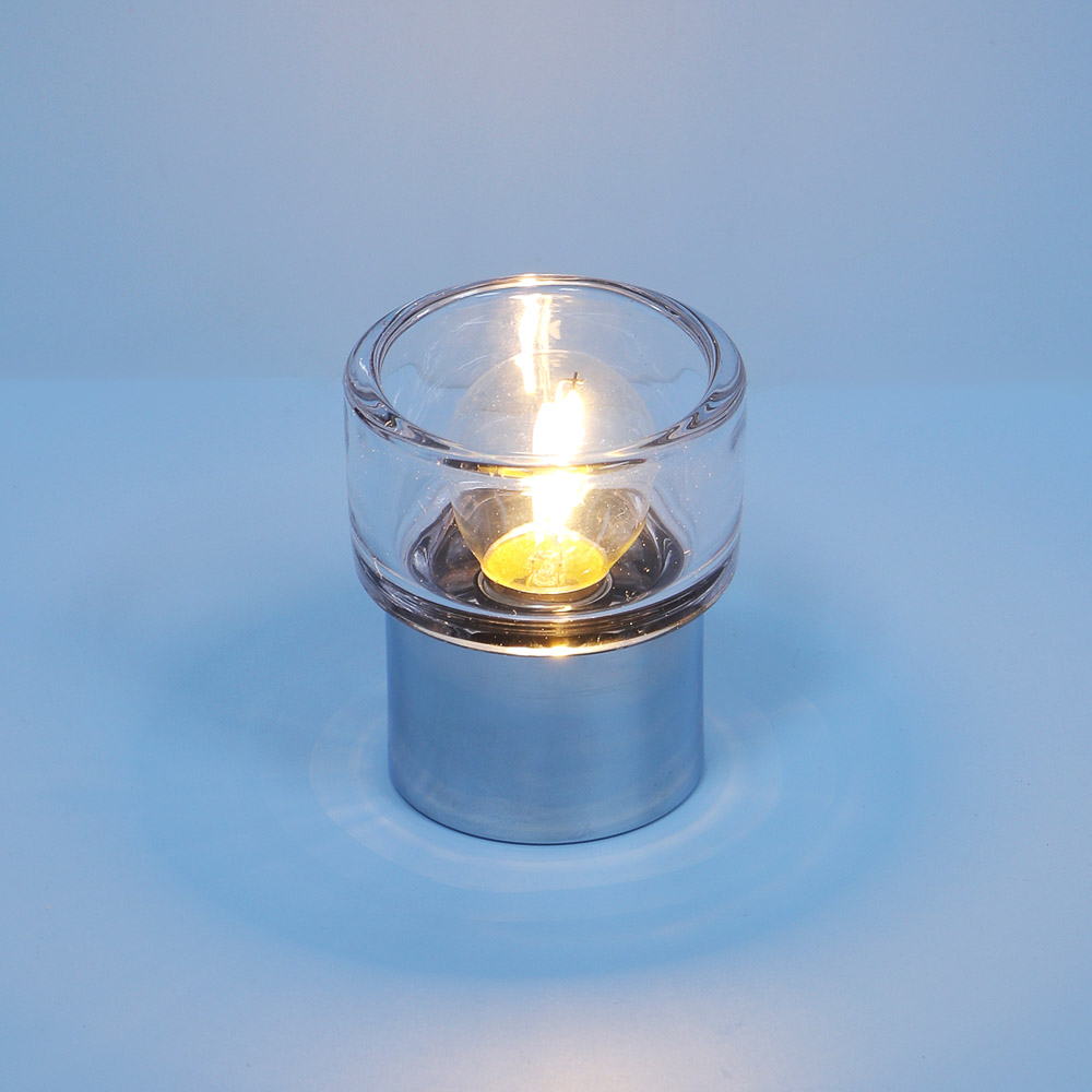 Светильник LED, 8х8х6 см, металл, стекло, 2xААА, арт.№ 695-052