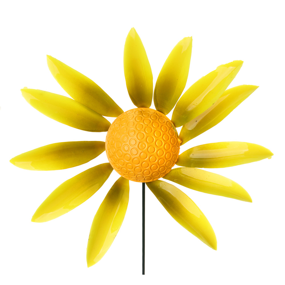 INBLOOM Фигурка на стержне Ромашка 19х2,5х71см, металл, пластик, арт.№ 153-005