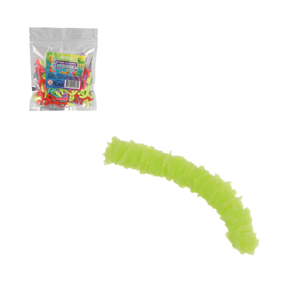 Игрушка антистресс "Червячки", ИГРОЛЕНД, TPR, 40г, арт.№ 214-103