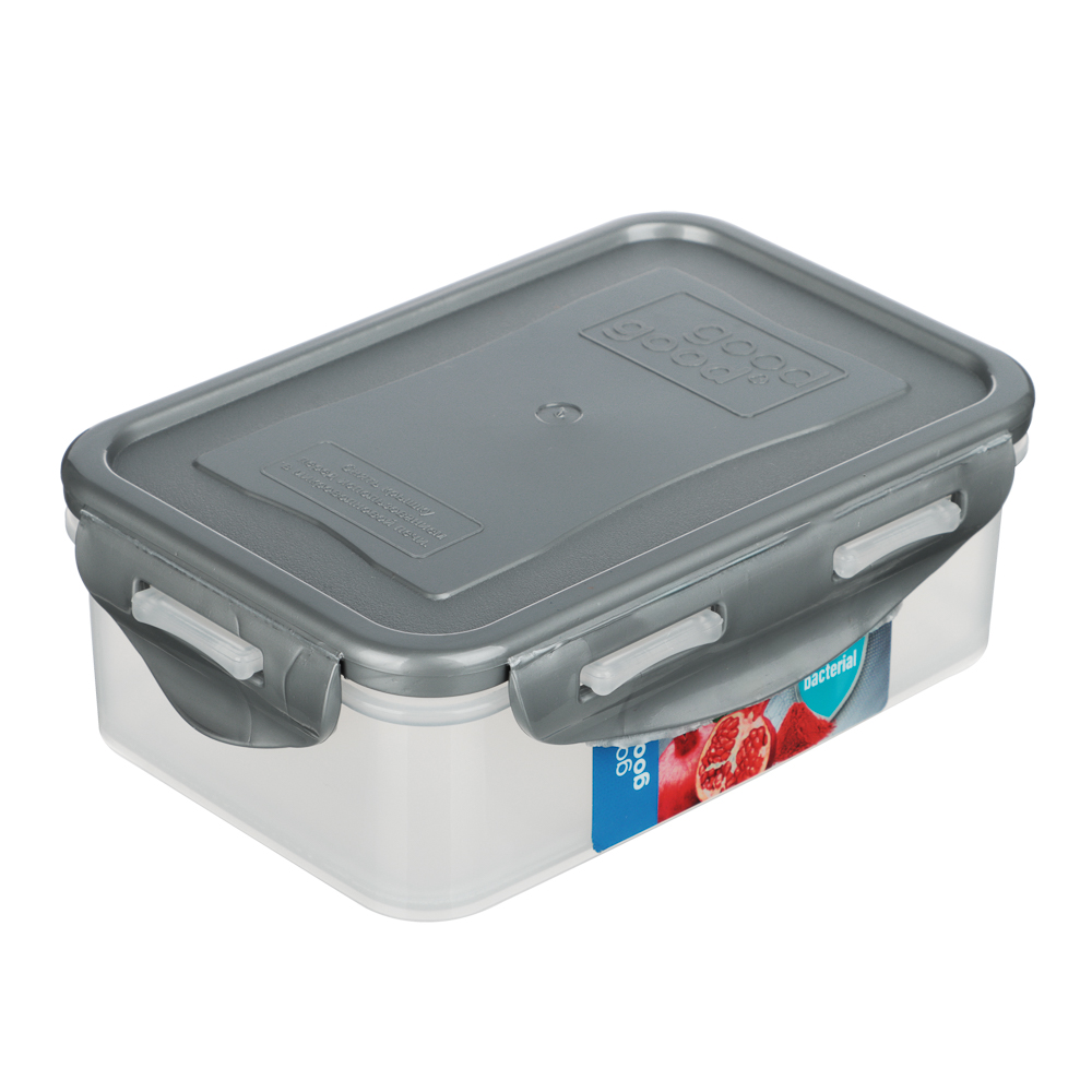 Контейнер герметичный для СВЧ с защелками, 0,5л, 160х110х55мм, пластик, арт.№ 861-340