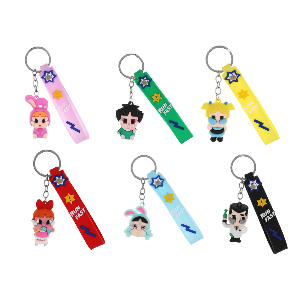 Брелок с игрушкой, 5х3 см, полипропилен, 6 дизайнов, арт.№ 295-288