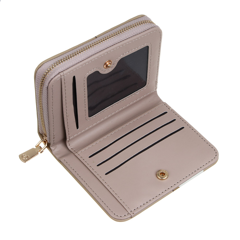 ЮL Астирия II Кошелек для карт, купюр и монет с отделением на молнии ПУ, 11,5х9х2,5см, 2 цв, КЖ24-21, арт.№ 303-035