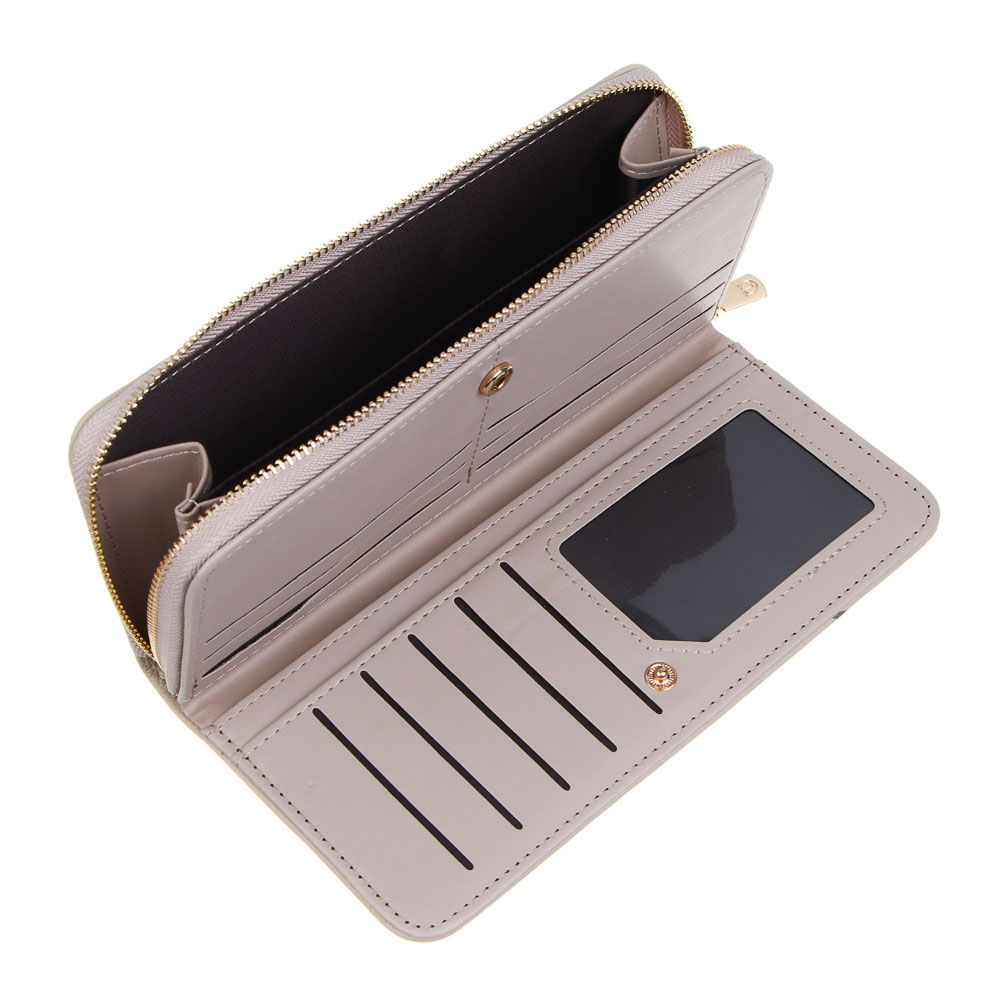 ЮL Лилианна Кошелек для карт,купюр и монет с отделением на молнии ПУ, 19х9,5х2,5см, 2 цвета, КЖ24-24, арт.№ 303-036