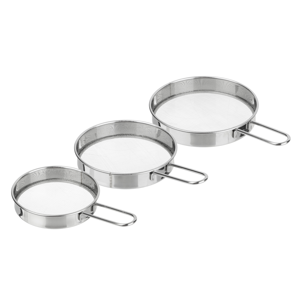Набор сит для сахарной пудры и какао VETTA 3 пр, 7,5, 9, 10 см, нерж.сталь, арт.№ 886-084