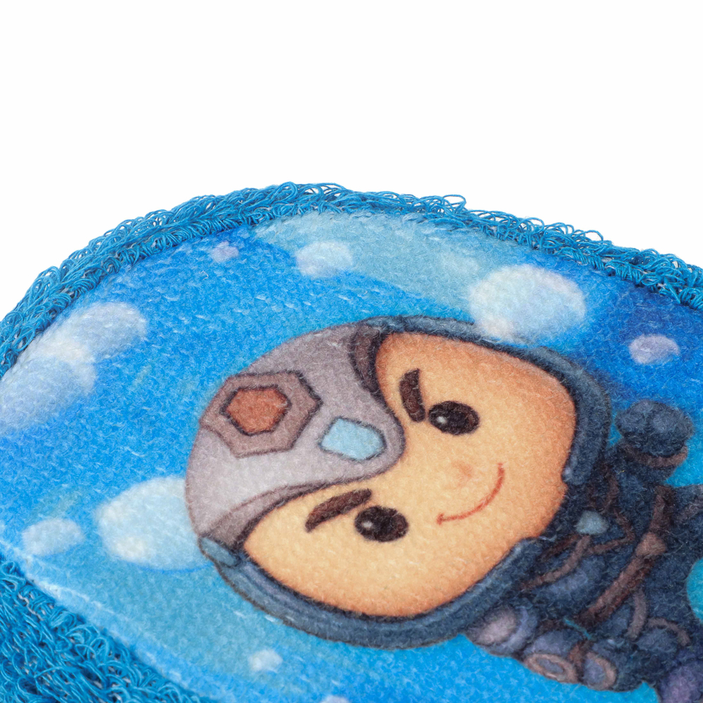 Мочалка-губка детская BY Русские Супергерои, размер 13x10x3см, пенополиуретан, 100% хлопок, 0+, арт.№ 361-161