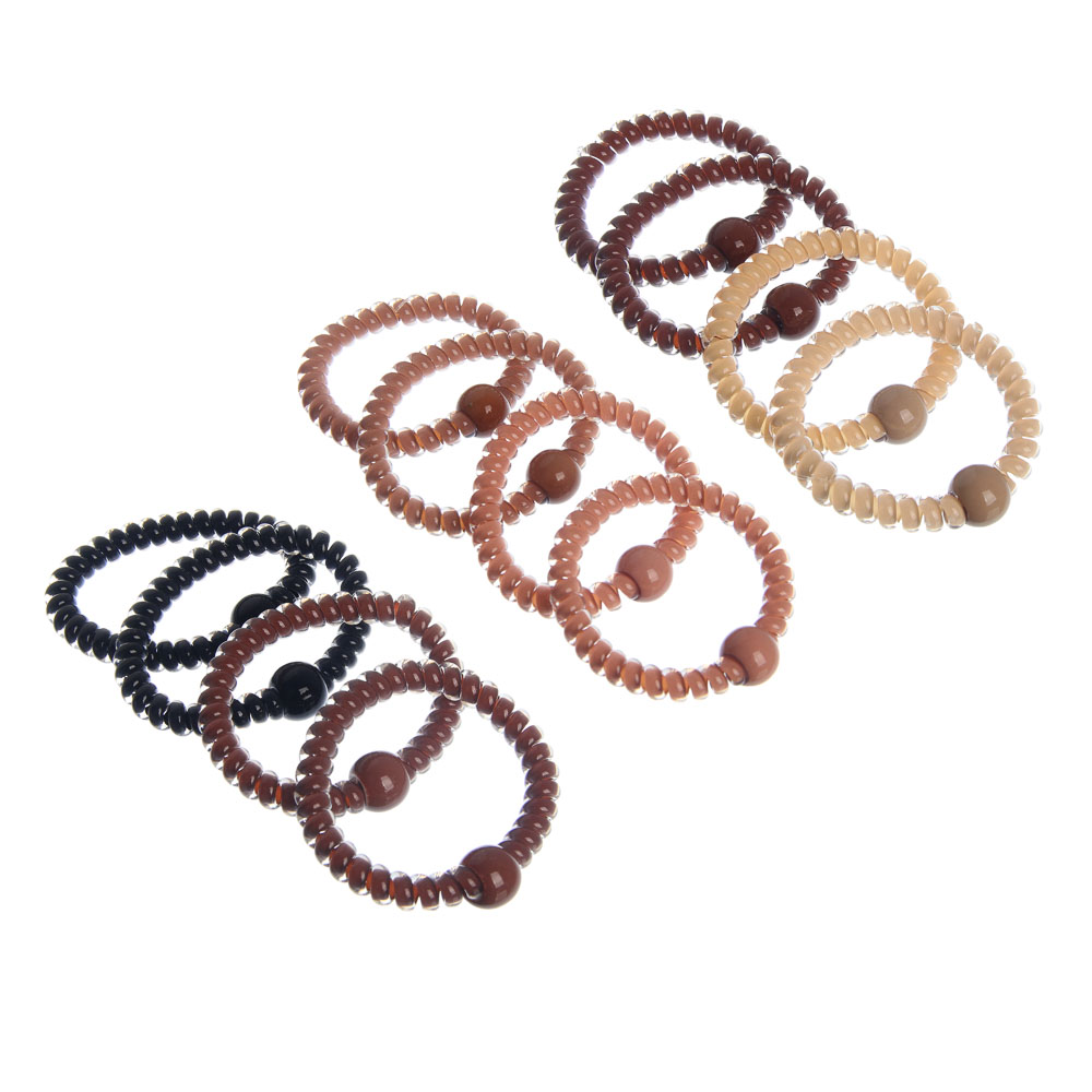 Резинки-пружинки 4 шт ЮНИLOOK полупрозрачные с шариком, 5 см, 4 сочетания цветов, арт.№ 322-352