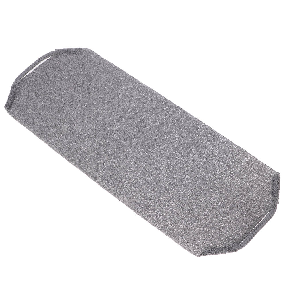 ЮL Мочалка пилинг японская для бани и душа с ручками, жесткая, полиэстер, 45х19см, 4 цвета, МС24-07, арт.№ 361-151