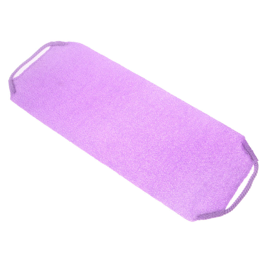 ЮL Мочалка пилинг японская для бани и душа с ручками, жесткая, полиэстер, 45х19см, 4 цвета, МС24-07, арт.№ 361-151