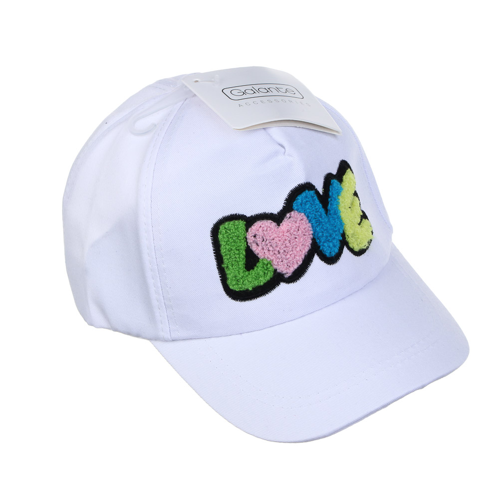 GALANTE Кепка детская, р.54, 30% хлопок, 70% полиэстер, белый, ВЛ25-03, #1, арт.№ 314-902