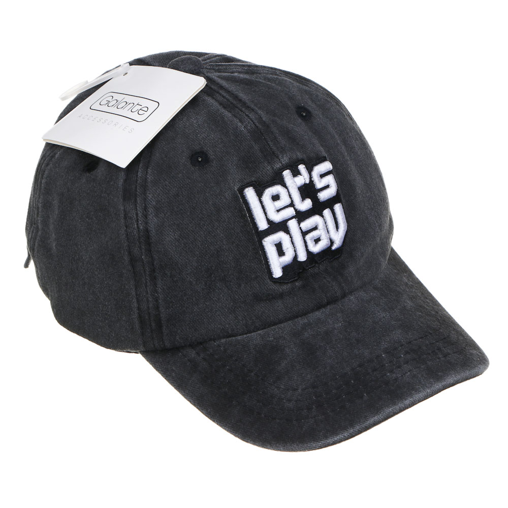 GALANTE Кепка детская, р.54, 30% хлопок, 70% полиэстер, черный, ВЛ25-04, #1, арт.№ 314-903