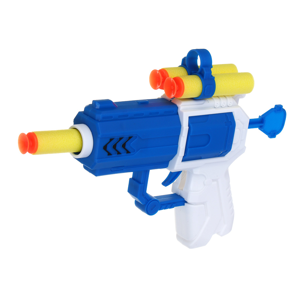 ИГРОЛЕНД Пистолет "Суперстрелок" с присосками 3 шт, ПП, ЭВА, 15х4х26,4 см, 2 дизайна, арт.№ 261-768