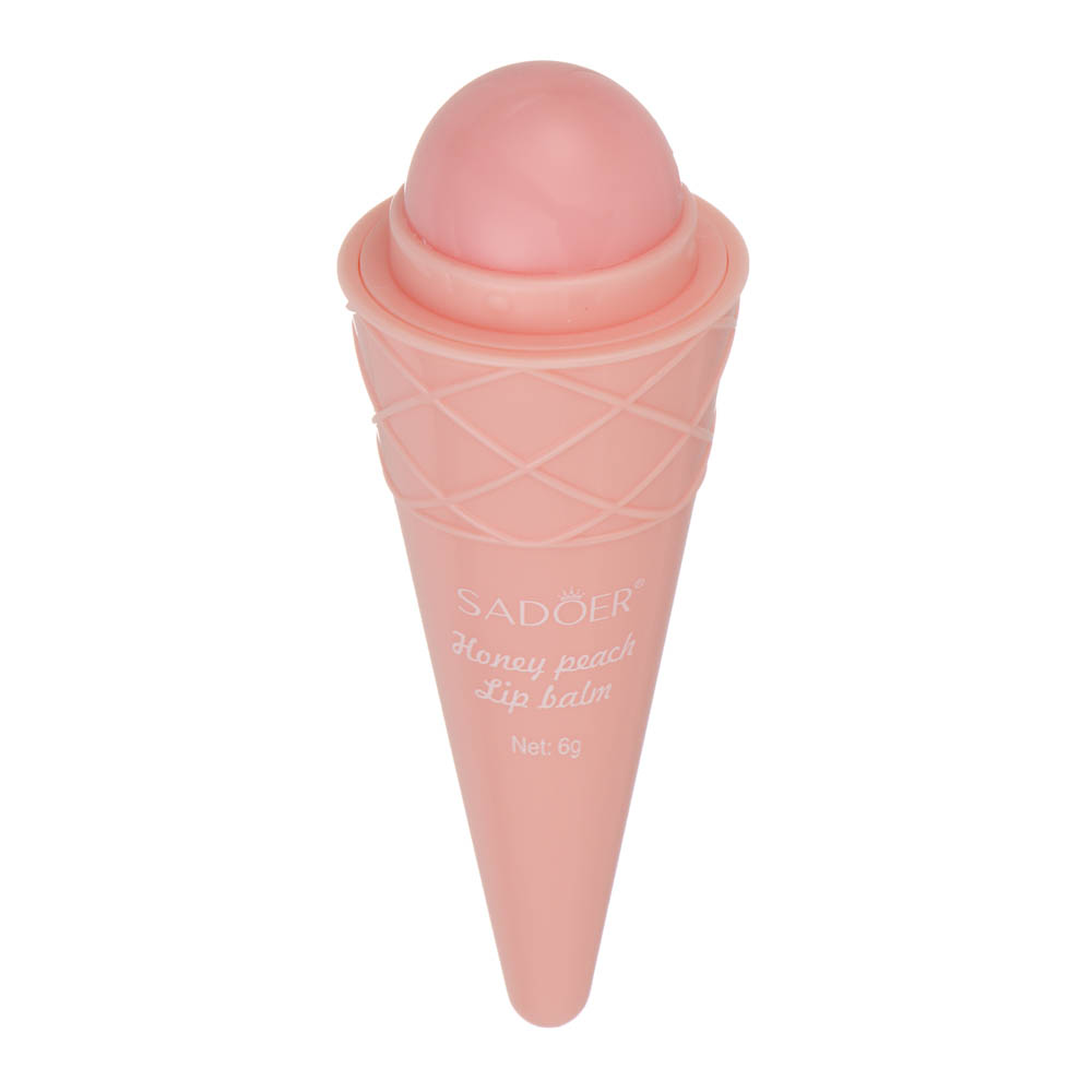 Бальзам для губ питательный с ароматом медового персика тм Sadoer, 6гр, арт.№ 022-215