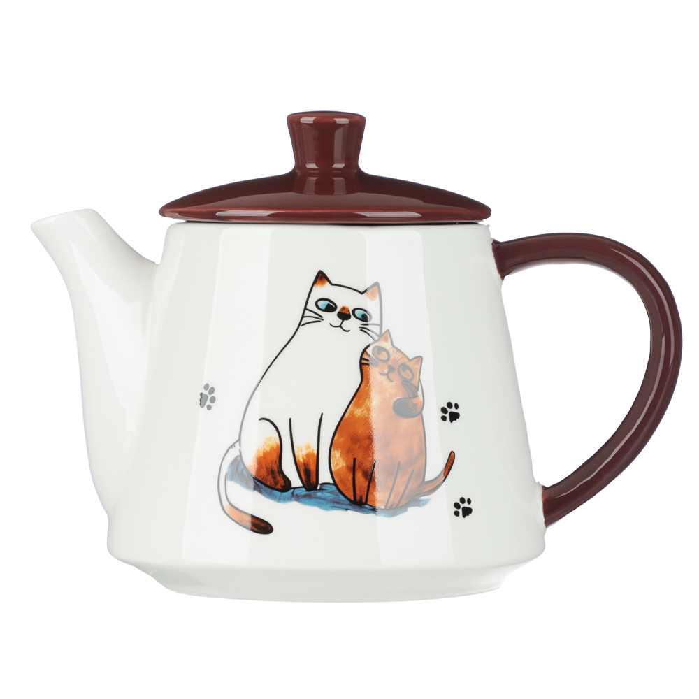 Чайник заварочный 900мл, тм MILLIMI Котовасия, керамика, арт.№ 824-304