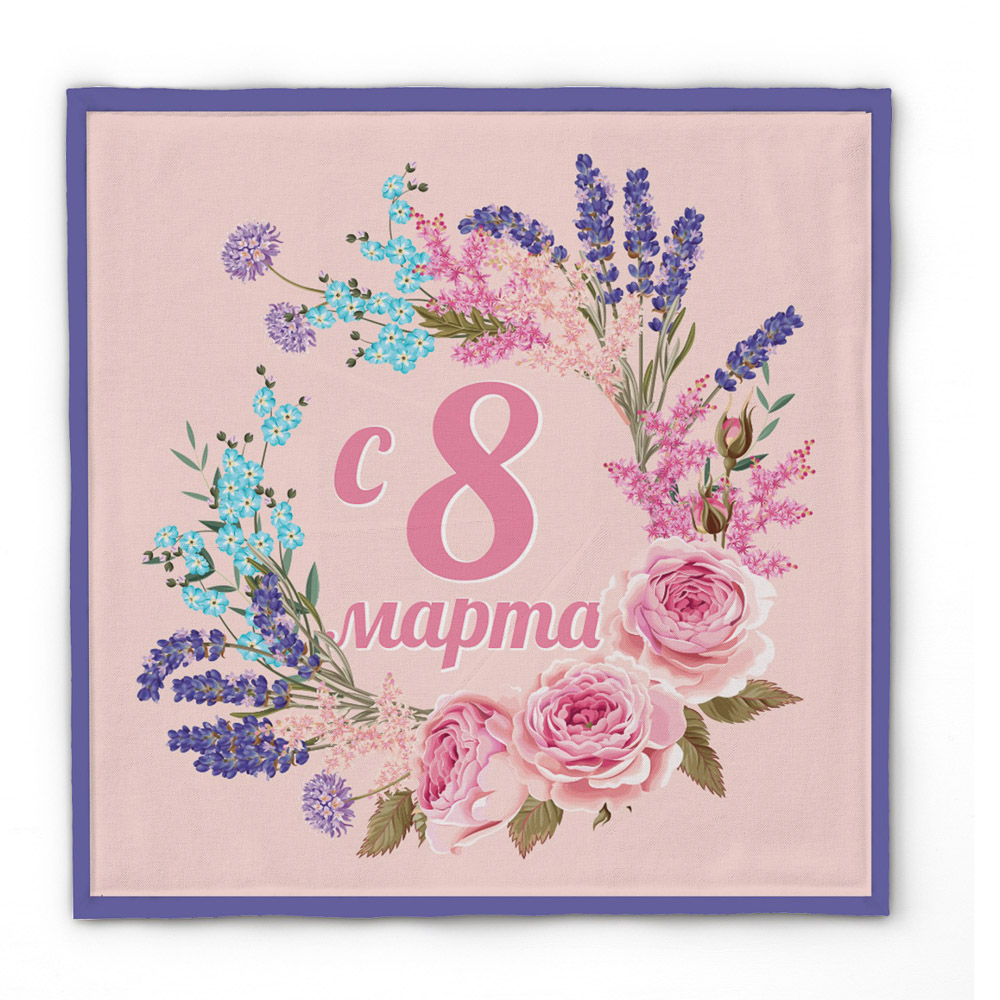 PROVANCE Ботаника Салфетка 8 марта 28х28см, 100% полиэстер, 6 дизайнов, арт.№ 488-193