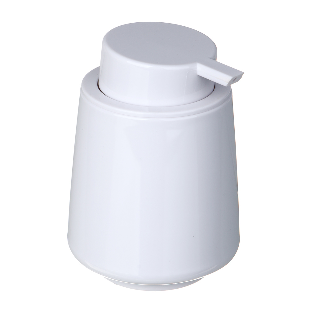 Vetta Дозатор для жидкого мыла, пластик, 350 мл, 13x9,5x9,5 см, белый, арт.№ 478-263