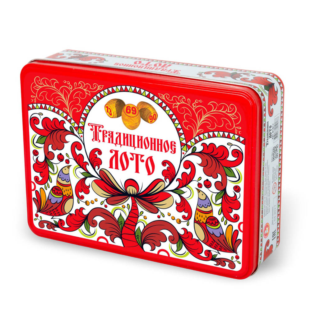 Лото русское "Узоры" (жестяная коробка), арт.№ 537-027