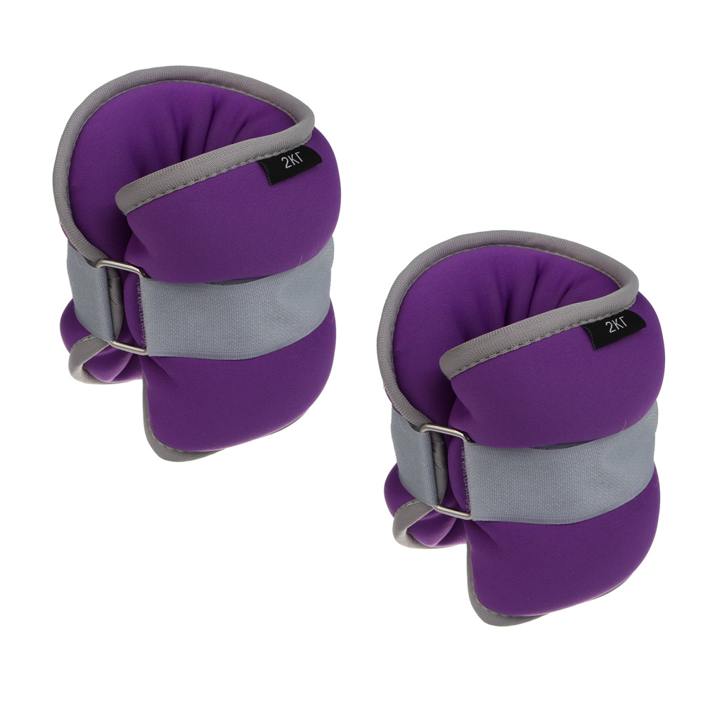 Утяжелители для ног и рук, 2шт по 2.0кг тм BY SPORT, 36x15см, неопрен, металлическая стружка, арт.№ 155-005