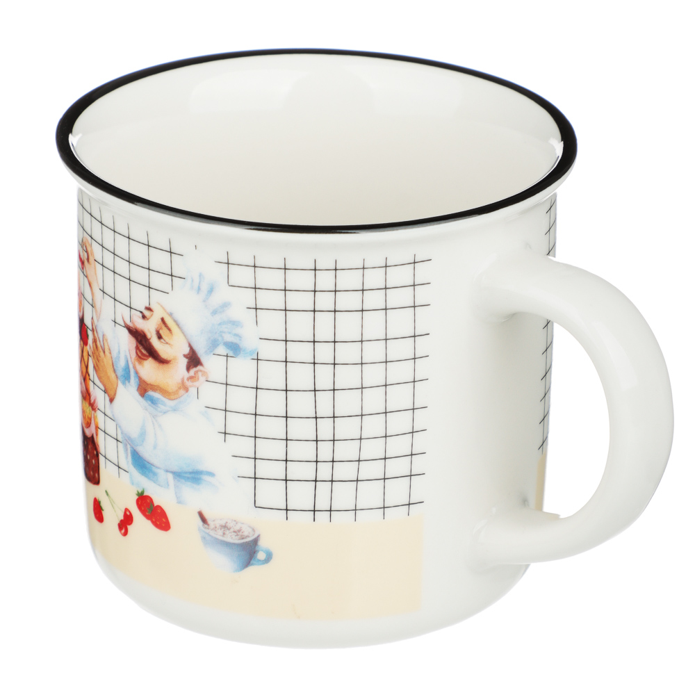 MILLIMI Веселый повар Кружка, 340мл, фарфор, 4 дизайна, арт.№ 806-092
